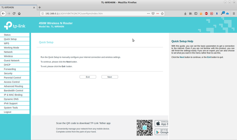 Bild: Original-WEB-GUI zur Administration eines TP-Link-Routers nach erfolgreicher Anmeldung Bild: Original-WEB-GUI zur Administration eines TP-Link-Routers nach erfolgreicher Anmeldung